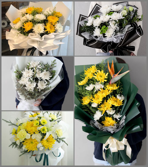 广东揭阳市揭西县南山镇白事花束代送